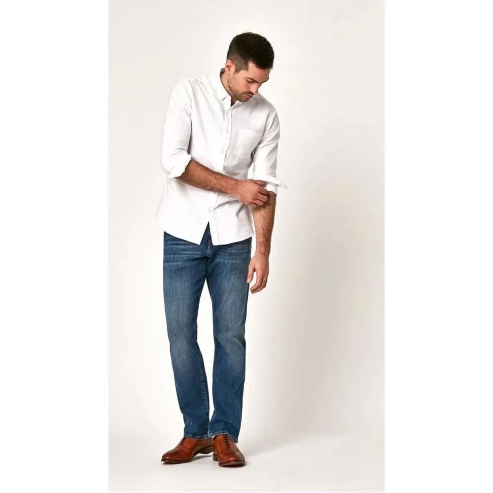 Mavi Matt Relaxed Straight Leg Men’s Medium Wash Denim Jeans 42/32